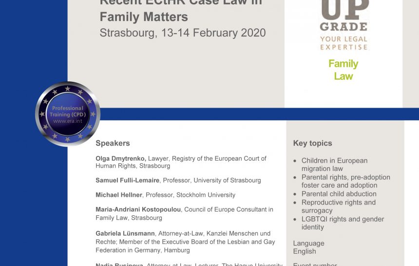 recent-ecthr-case-law-family-matters ова съдебна практика на Европейския съд по правата на човека по семейноправни въпроси