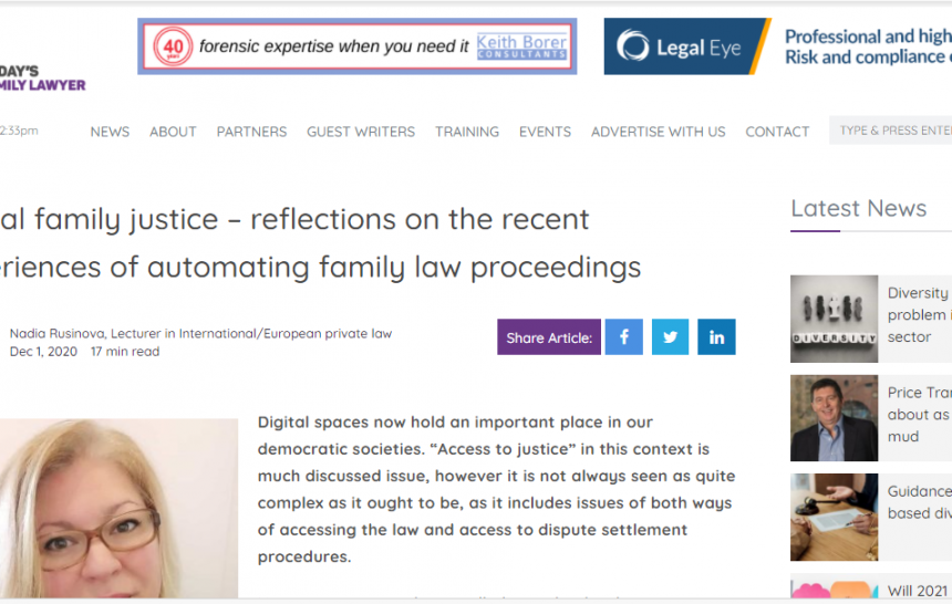 Digital family justice (2) Електронно правосъдие по семейни дела – нова статия на адв. Русинова